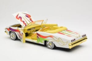 Chevrolet Impala Lowrider White Metallic Hot Wheels 1:18 27635 Kov – obrázok 5 z 8