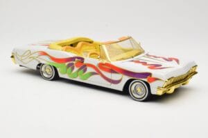 Chevrolet Impala Lowrider White Metallic Hot Wheels 1:18 27635 Kov – obrázok 6 z 8