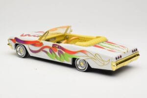 Chevrolet Impala Lowrider White Metallic Hot Wheels 1:18 27635 Kov – obrázok 7 z 8