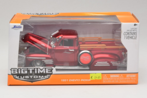 Chevrolet Pickup Bigtime Kustoms Červený Jada 1:24 96802 Kov