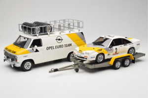 Opel Manta 400 Group B Rally Tour de Corse 1984 S Chevrolet G30 Servisným Vozidlom Otto 1:18 OT491 Živica