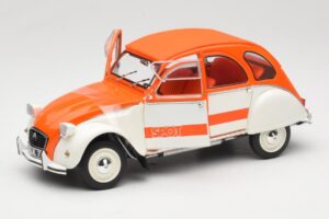 Citroen 2CV Spot Oranžový & Biely Solido 1:18 421183600 Kov – obrázok 2 z 8