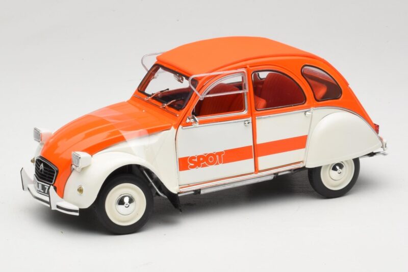 Citroen 2CV Spot Oranžový & Biely Solido 1:18 421183600 Kov