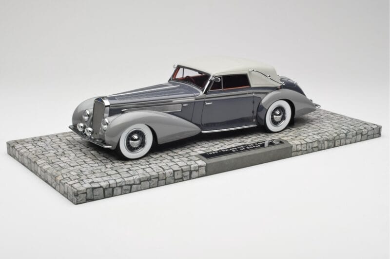 Delage D8 120 Kabriolet Šedý & Tmavosivý Minichamps 1:18 107115134 Kov
