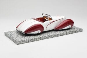 Delahaye Type 135 M Kabriolet Biely Červený Minichamps 1:18 107116161 Živica – obrázok 2 z 6