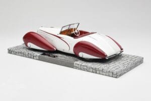 Delahaye Type 135 M Kabriolet Biely Červený Minichamps 1:18 107116161 Živica – obrázok 5 z 6