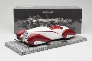 Delahaye Type 135 M Kabriolet Biely Červený Minichamps 1:18 107116161 Živica – obrázok 6 z 6