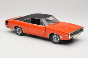 Dodge Charger R/T Oranžový & Čierny American Muscle 1:18 39314 Kov – obrázok 6 z 8