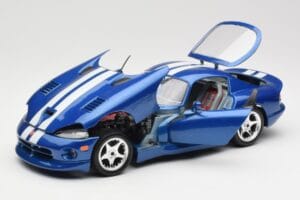 Dodge Viper GTS SR II Modrý s Bielymi Pruhmi Bburago 1:18 3330 Kov – obrázok 2 z 8