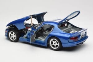 Dodge Viper GTS SR II Modrý s Bielymi Pruhmi Bburago 1:18 3330 Kov – obrázok 5 z 8