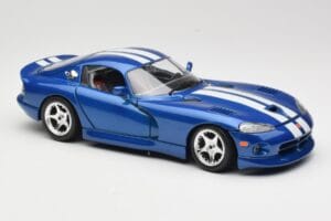 Dodge Viper GTS SR II Modrý s Bielymi Pruhmi Bburago 1:18 3330 Kov – obrázok 6 z 8