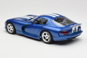 Dodge Viper GTS SR II Modrý s Bielymi Pruhmi Bburago 1:18 3330 Kov – obrázok 7 z 8