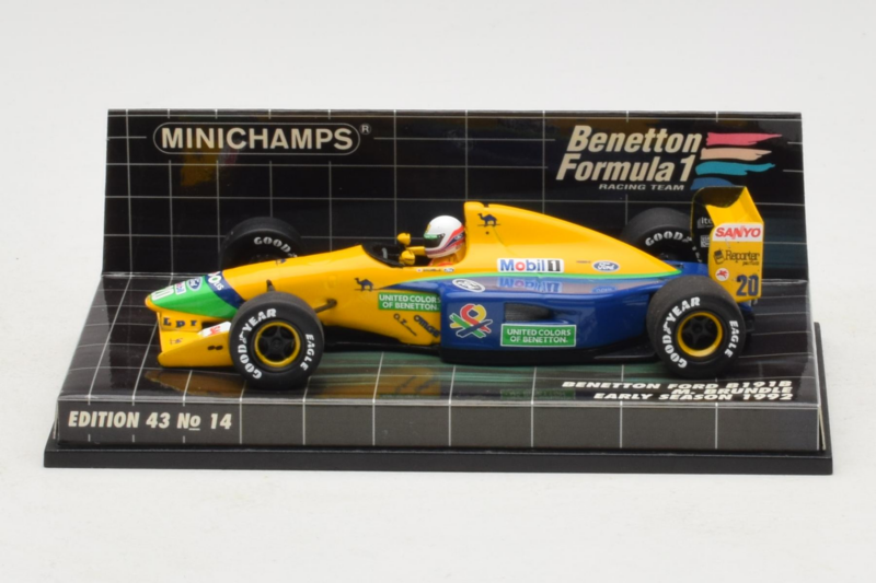 Benetton B191B Ford #20 M. Brundle Early Season F1 1992 Minichamps 1:43 400920120 Kov
