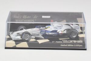 BMW Sauber F1.06 #10 N. Heidfeld Hungarian GP 3rd Place 2006 Minichamps 1:43 400060116 Kov – obrázok 5 z 5