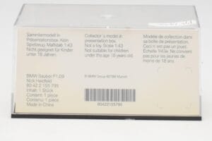 BMW Sauber F1.09 #6 N. Heidfeld F1 2009 v2 Minichamps 1:43 80422155795 Kov – obrázok 4 z 5