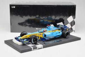 Renault F1 Team R25 #5 F. Alonso 3rd Place Brazil GP 2005 World Champion Minichamps 1:18 117051705 Kov – obrázok 7 z 7