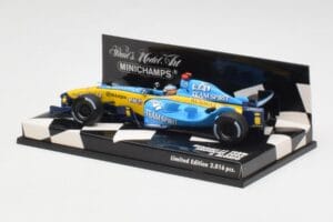 Renault R25 F. Alonso F1 World Champion Showcar 2005 Minichamps 1:43 400050075 Kov – obrázok 2 z 5