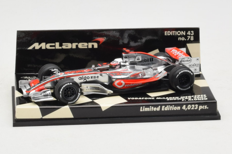 McLaren MP4-22 Mercedes #1 F. Alonso Vodafone McLaren Showcar F1 2007 Minichamps 1:43 530074371 Kov