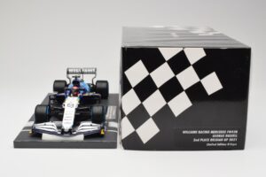 Williams FW43B Mercedes #63 G. Russell Belgian GP 2021 Minichamps 1:18 117211363 Živica – obrázok 6 z 7