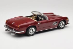 Ferrari 250 GT California Spider LWB Tmavo Červený Hot Wheels 1:18 25727 Kov – obrázok 3 z 8