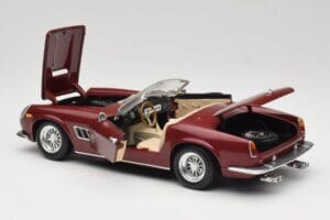Ferrari 250 GT California Spider LWB Tmavo Červený Hot Wheels 1:18 25727 Kov – obrázok 5 z 8