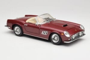 Ferrari 250 GT California Spider LWB Tmavo Červený Hot Wheels 1:18 25727 Kov – obrázok 6 z 8