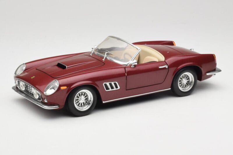 Ferrari 250 GT California Spider LWB Tmavo Červený Hot Wheels 1:18 25727 Kov