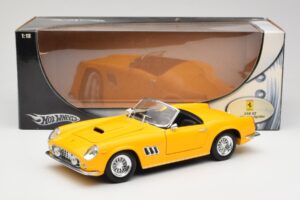 Ferrari 250 GT California Spider Žltý Hot Wheels 1:18 23905 Kov – obrázok 8 z 8