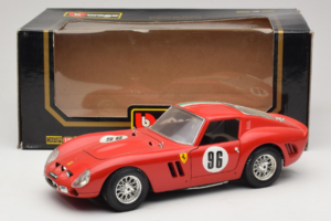 Ferrari 250 GTO #96 Červený Talianska Vlajka 1962 Bburago 1:18 3011-P2 Kov – obrázok 8 z 8