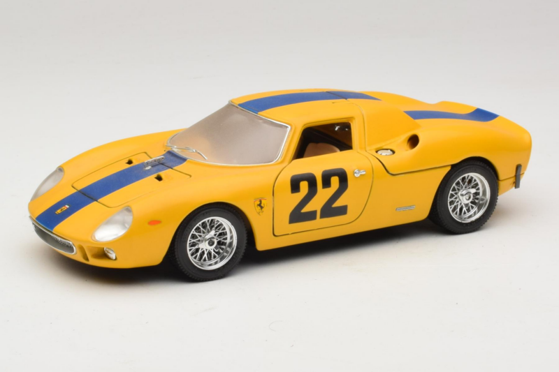 Ferrari 250 LM #22 Žltý 1965 Bburago 1:18 3333-Y1 Kov