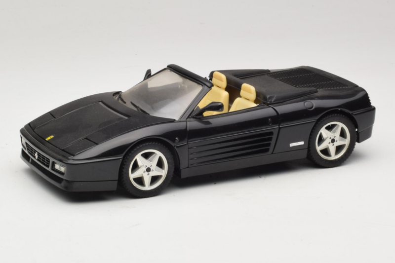 Ferrari 348 Spider Čierny So Striebornými Kolesami Mira 1:18 6918 Kov