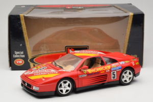 Ferrari 348 TB #5 Monroe Červený 1989 Bburago 1:18 3039-M1 Kov – obrázok 8 z 8