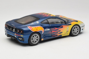 Ferrari 360 Modena Challenge #5 Hot Wheels Purple Fire Livery 1999 Bburago 1:18 29619 Kov – obrázok 3 z 8