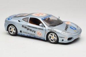 Ferrari 360 Modena Expert #1 Strieborný Bburago 1:18 3348-S1 Kov – obrázok 6 z 8