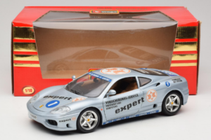 Ferrari 360 Modena Expert #1 Strieborný Bburago 1:18 3348-S1 Kov – obrázok 8 z 8