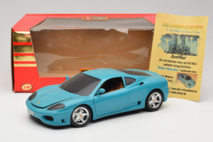 Ferrari 360 Modena Migros Limitovaná Edícia 333 ks Modrý Bburago 1:18 3358-G1 Kov – obrázok 8 z 8