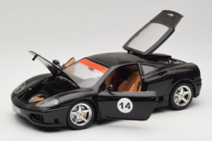 Ferrari 360 Modena #14 Čierny Limitovaná Edícia Bburago 1:18 3368-B1 Kov – obrázok 2 z 8