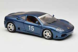Ferrari 360 Modena #15 Limitovaná Edícia Modrý Metalíza Bburago 1:18 3358-F1 Kov – obrázok 6 z 8