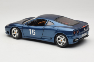 Ferrari 360 Modena #15 Limitovaná Edícia Modrý Metalíza Bburago 1:18 3358-F1 Kov – obrázok 7 z 8