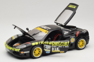 Ferrari 360 Modena Rentabel #314 Gagliardi Čierny Bburago 1:18 3378-B1 Kov – obrázok 2 z 8