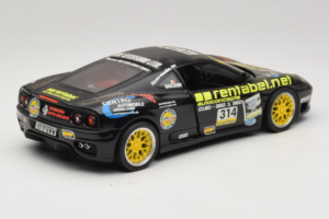 Ferrari 360 Modena Rentabel #314 Gagliardi Čierny Bburago 1:18 3378-B1 Kov – obrázok 3 z 8
