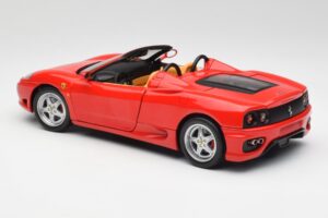 Ferrari 360 Spider Červený Hot Wheels 1:18 57310 Kov – obrázok 7 z 8