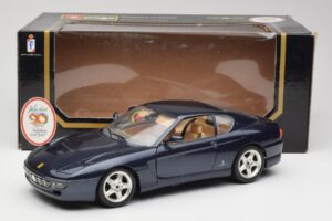 Ferrari 456 GT Modrý Bburago 1:18 3036 Kov – obrázok 2 z 8