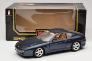 Ferrari 456 GT Modrý Bburago 1:18 3036-B1 Kov – obrázok 8 z 8