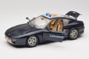 Ferrari 456 GT Carabinieri Čierny Bburago 1:18 3036-B3 Kov – obrázok 2 z 8