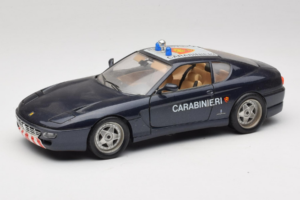 Ferrari 456 GT Carabinieri Čierny Bburago 1:18 3036-B3 Kov