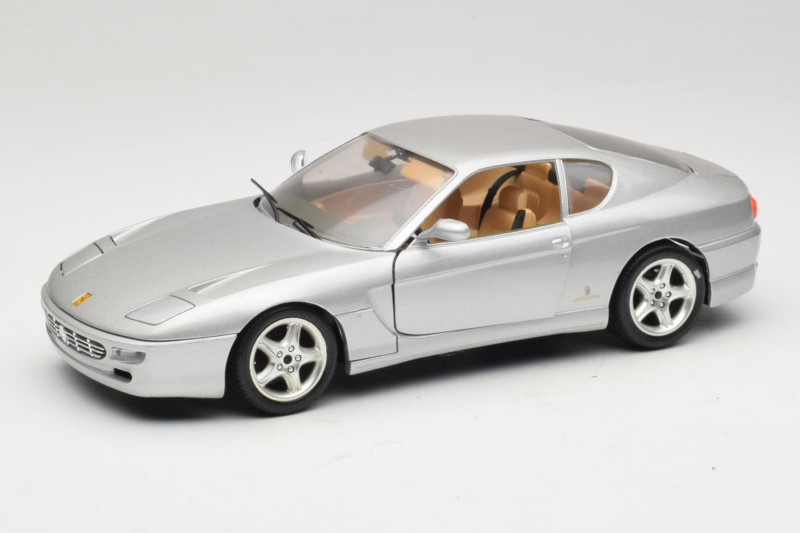 Ferrari 456 GT Strieborný Bburago 1:18 3336-S1 Kov