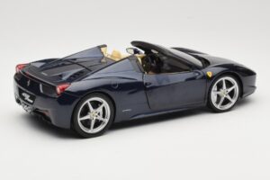 Ferrari 458 Italia Spider Dark Blue Metallic Hot Wheels 1:18 X5529 Kov – obrázok 3 z 8