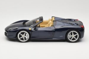 Ferrari 458 Italia Spider Dark Blue Metallic Hot Wheels 1:18 X5529 Kov – obrázok 4 z 8