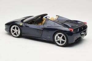 Ferrari 458 Italia Spider Dark Blue Metallic Hot Wheels 1:18 X5529 Kov – obrázok 7 z 8